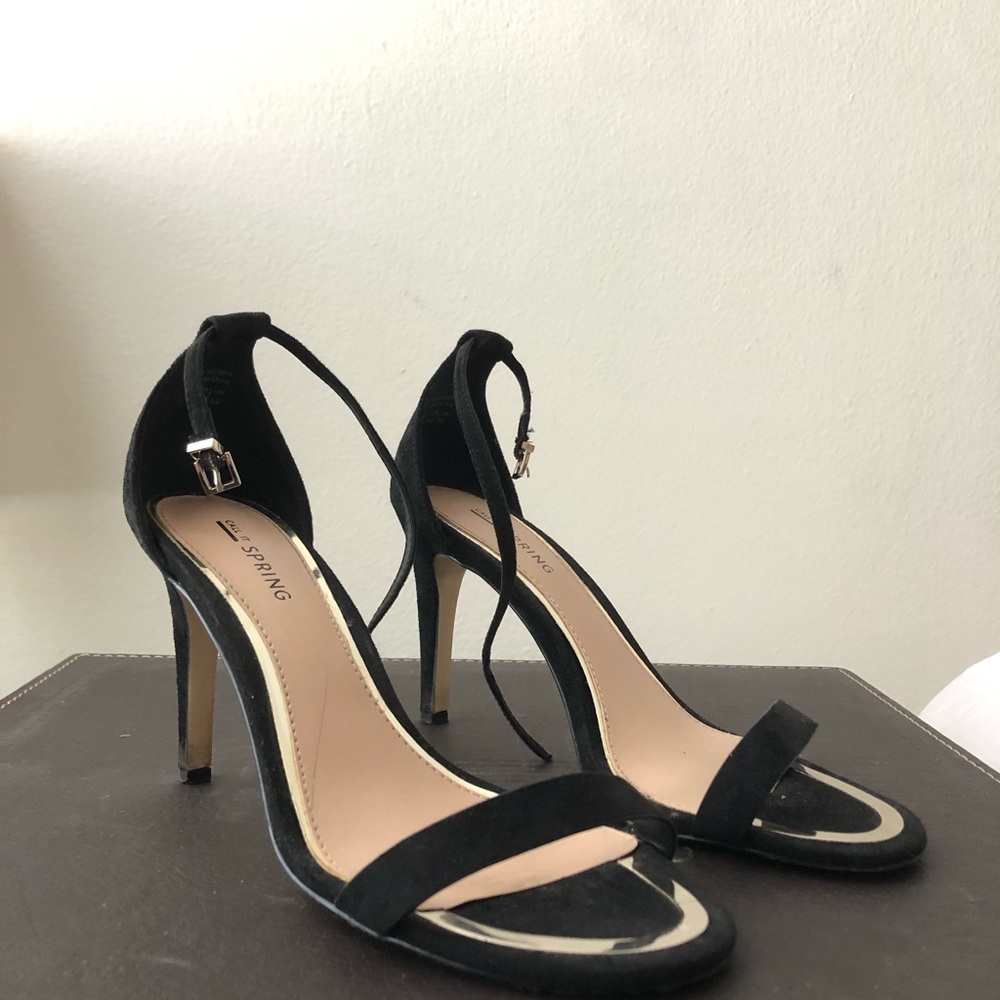 Call it spring Black Heels
